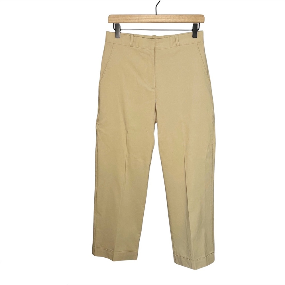 Vintage Vtg 1990s AGoldE High Waisted Cuff Cropped Pants in Tan/Beige 26